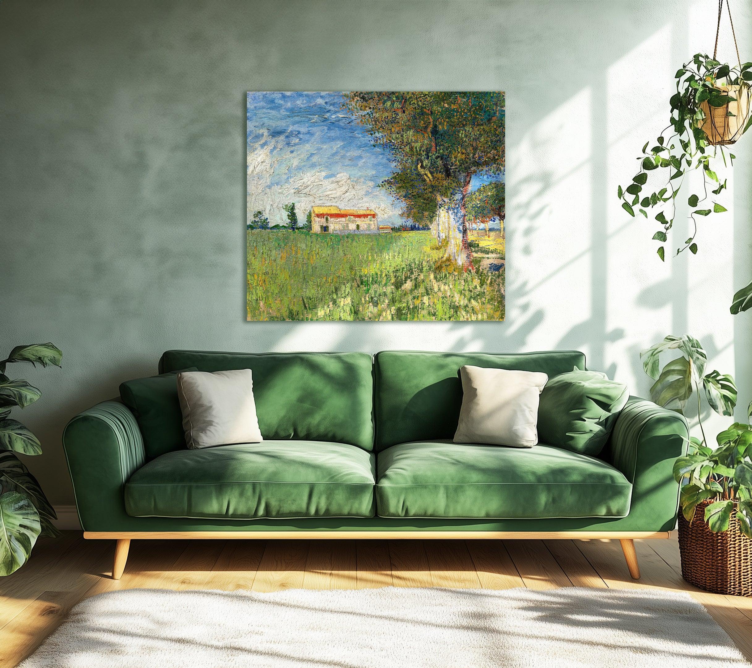 Farmhouse in a Wheatfield, Van Gogh