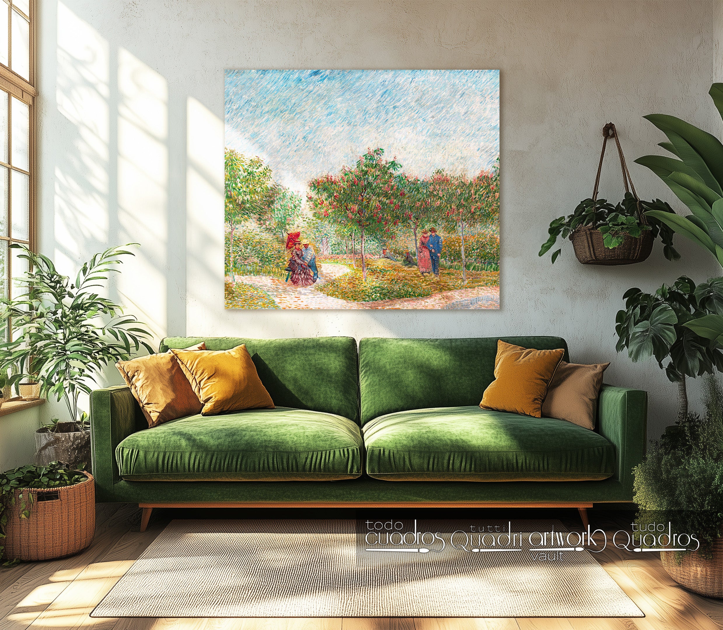 Garden with courting couples: square Saint-Pierre, Van Gogh