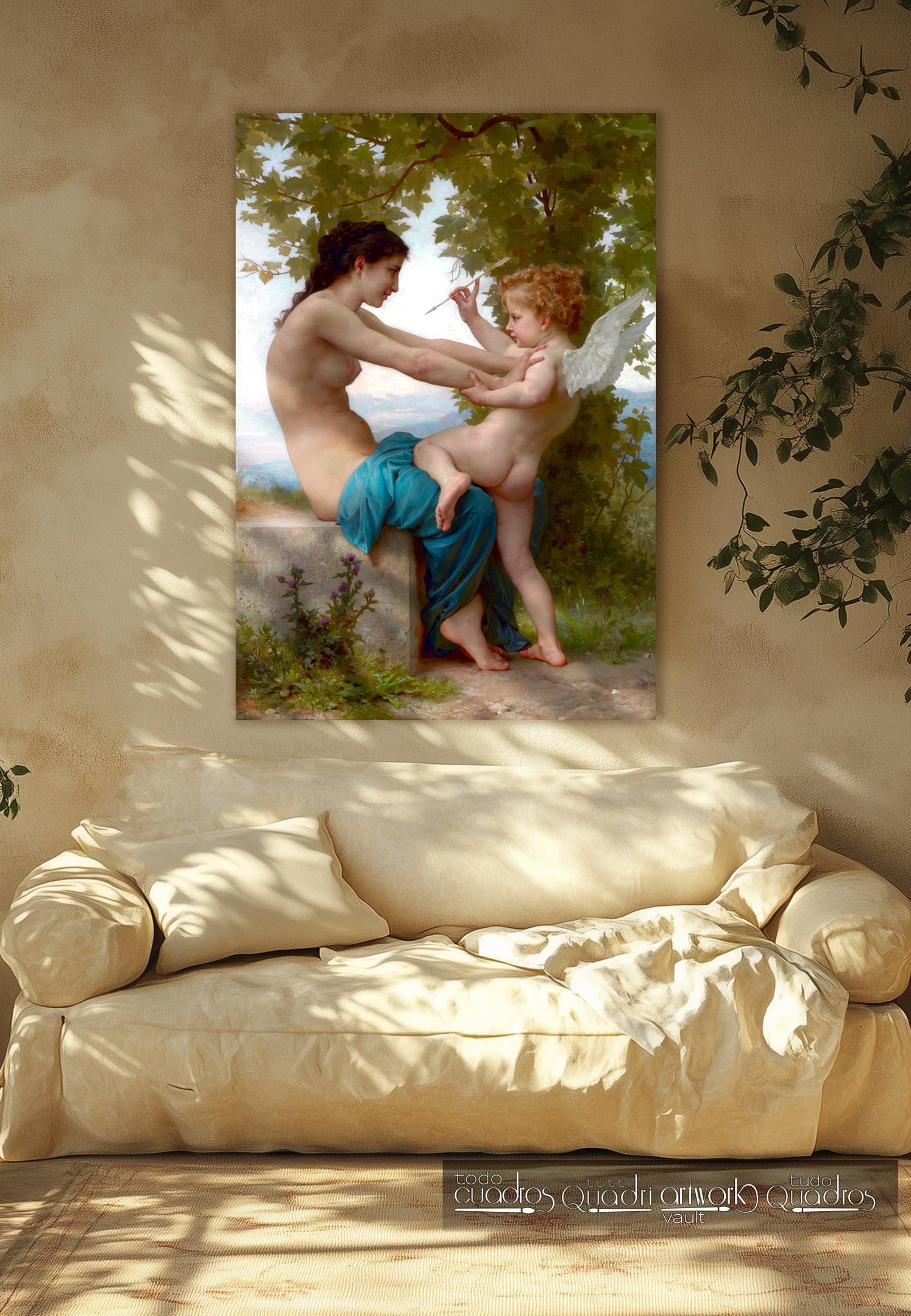 A Young Girl Defending Herself Against Eros, Bouguereau