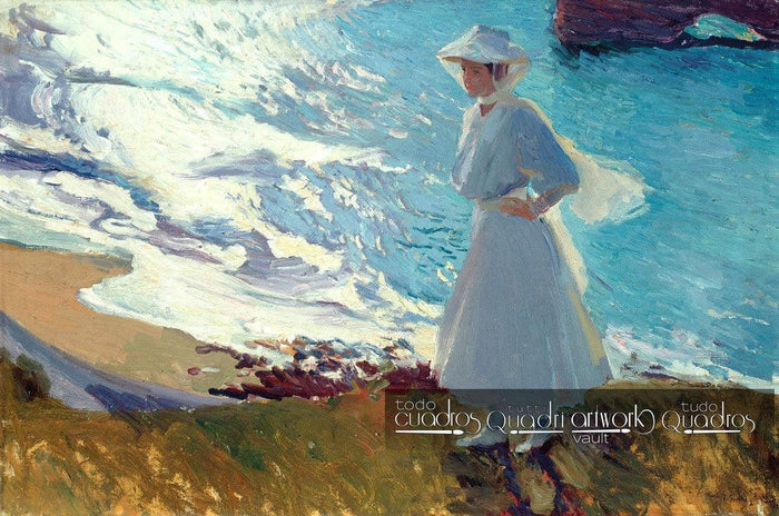 María on the Beach at Biarritz, Sorolla