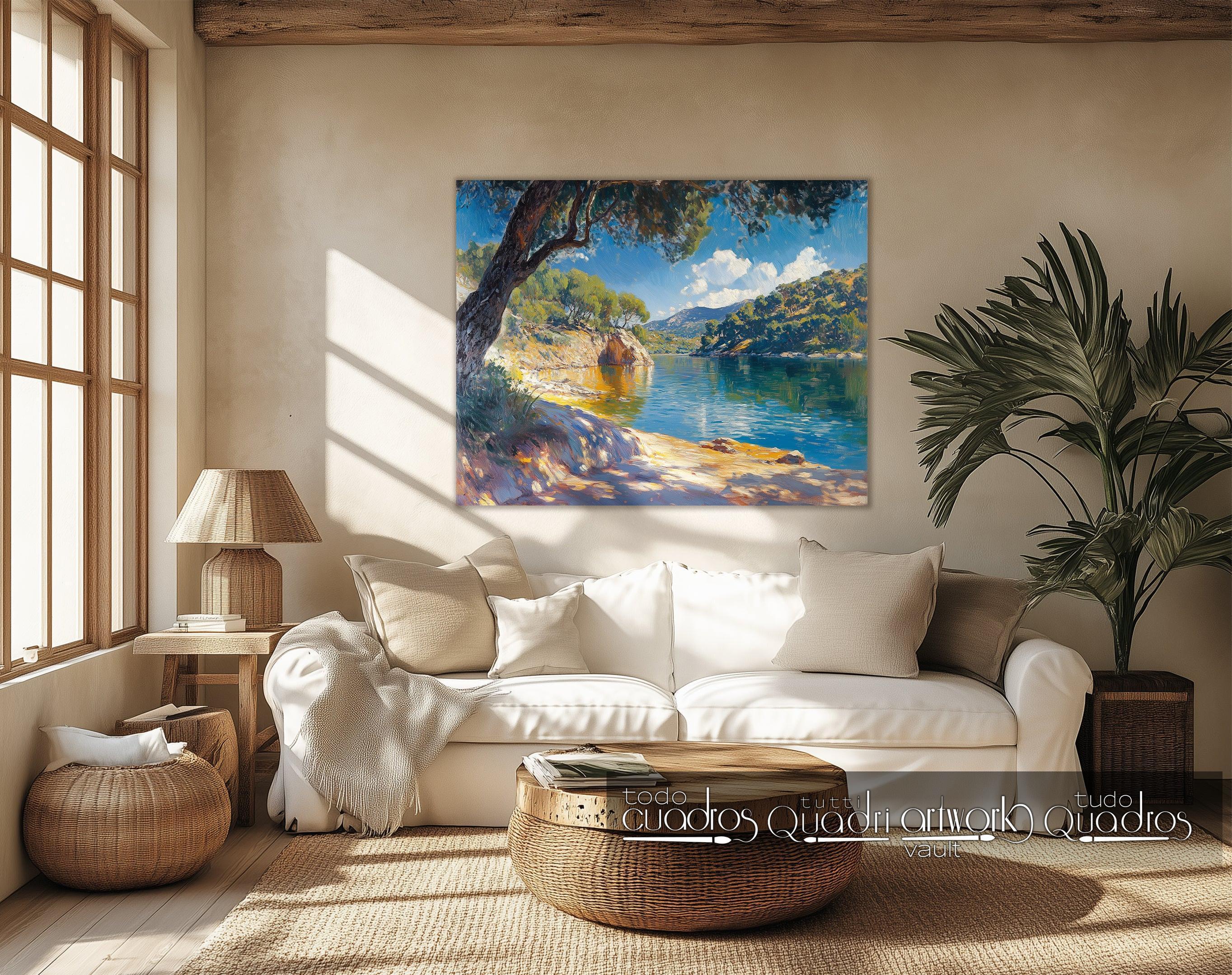 Light and calm on the riverbank, Sorolla style