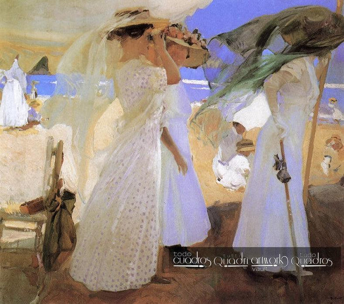 Under the awning zarauz, Sorolla