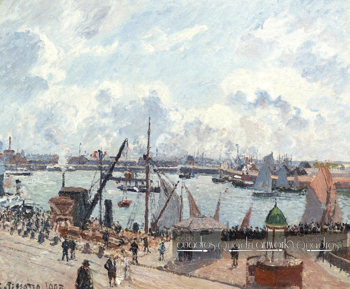 The Outer Harbour of Le Havre, Morning, Sun, Tide. Pissarro