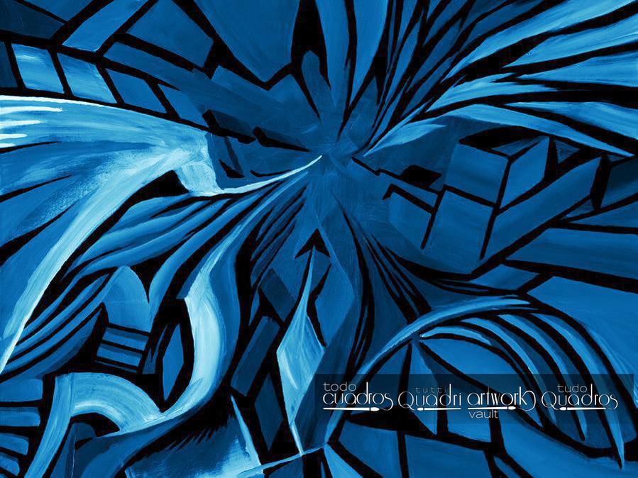 Blue Shapes, Abstract