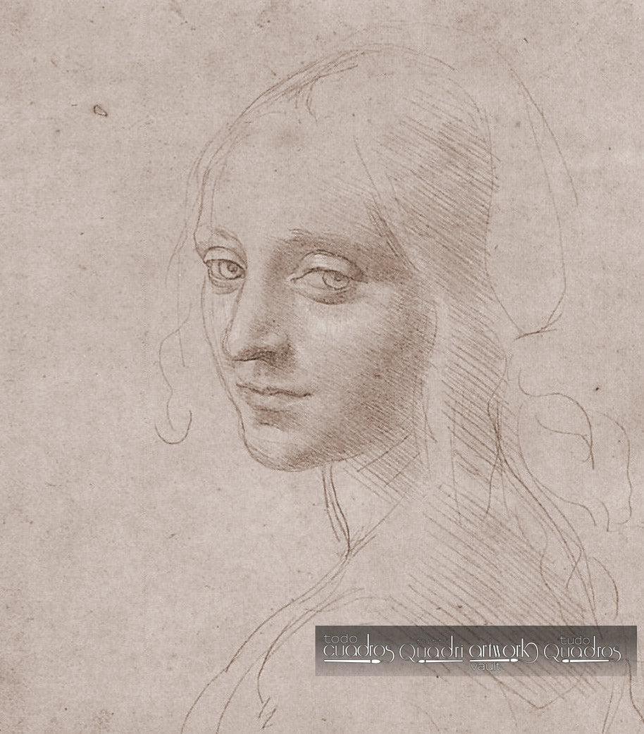 Head of a Young Woman (Study for the Angel in The Virgin of the Rocks), Leonardo da Vinci