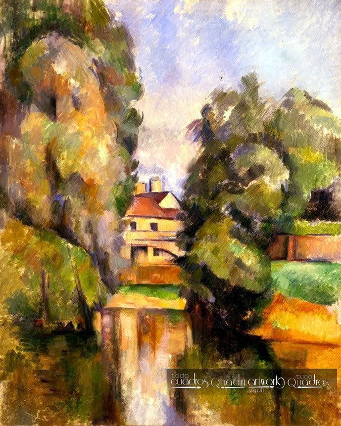 Country House with River, Cézanne