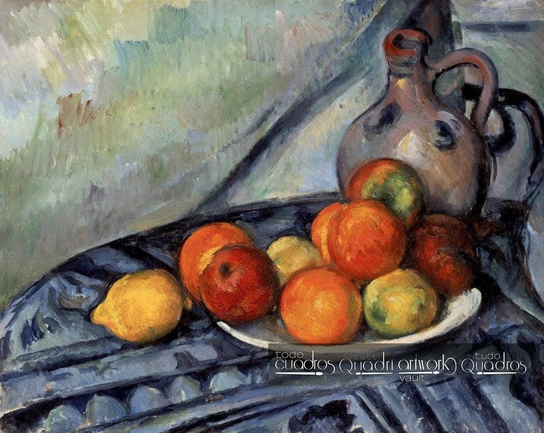 Fruit and a Jug on a Table, Cézanne
