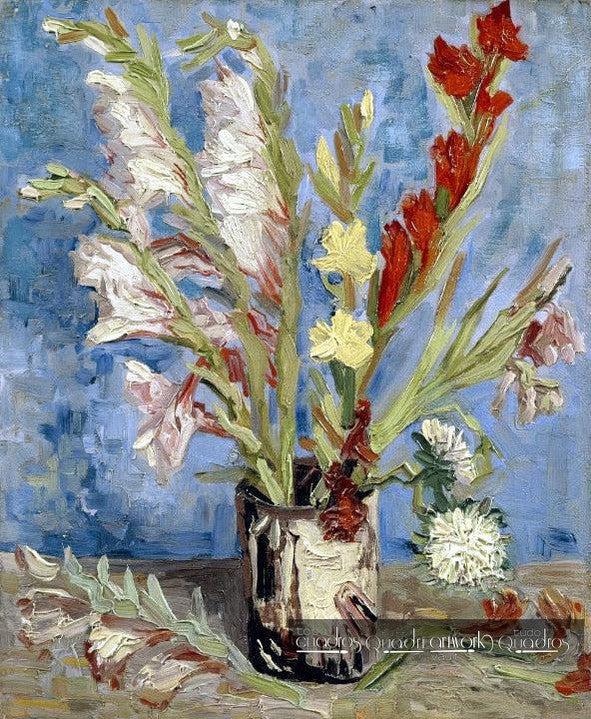 Vase with Gladioli and Chinese Asters, Van Gogh