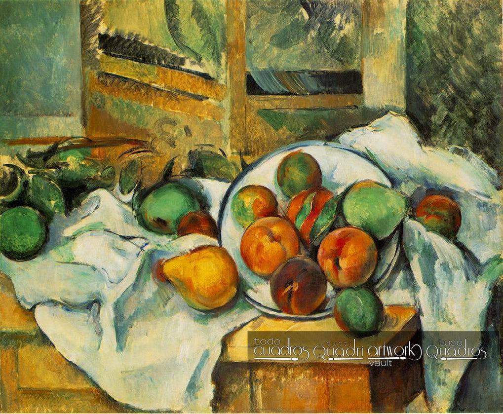 Table, Napkin, and Fruit. Cézanne