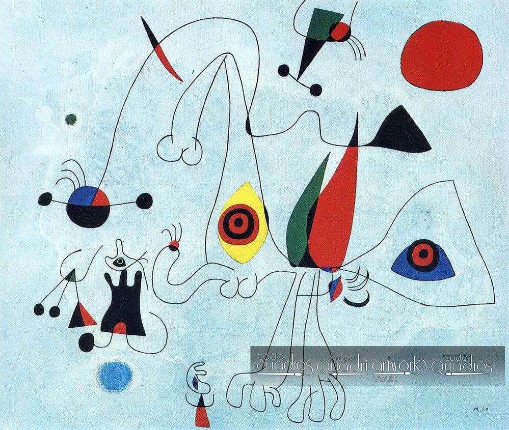 Women and Birds at Sunrise, Miró