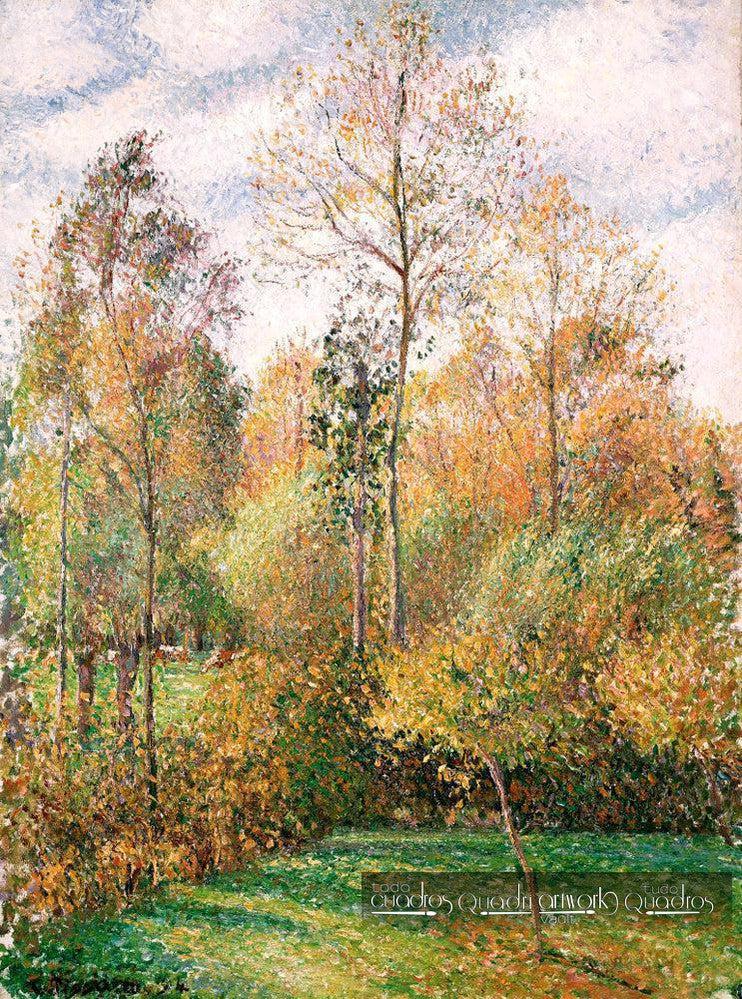 Autumn, Poplars, Eragny. Pissarro