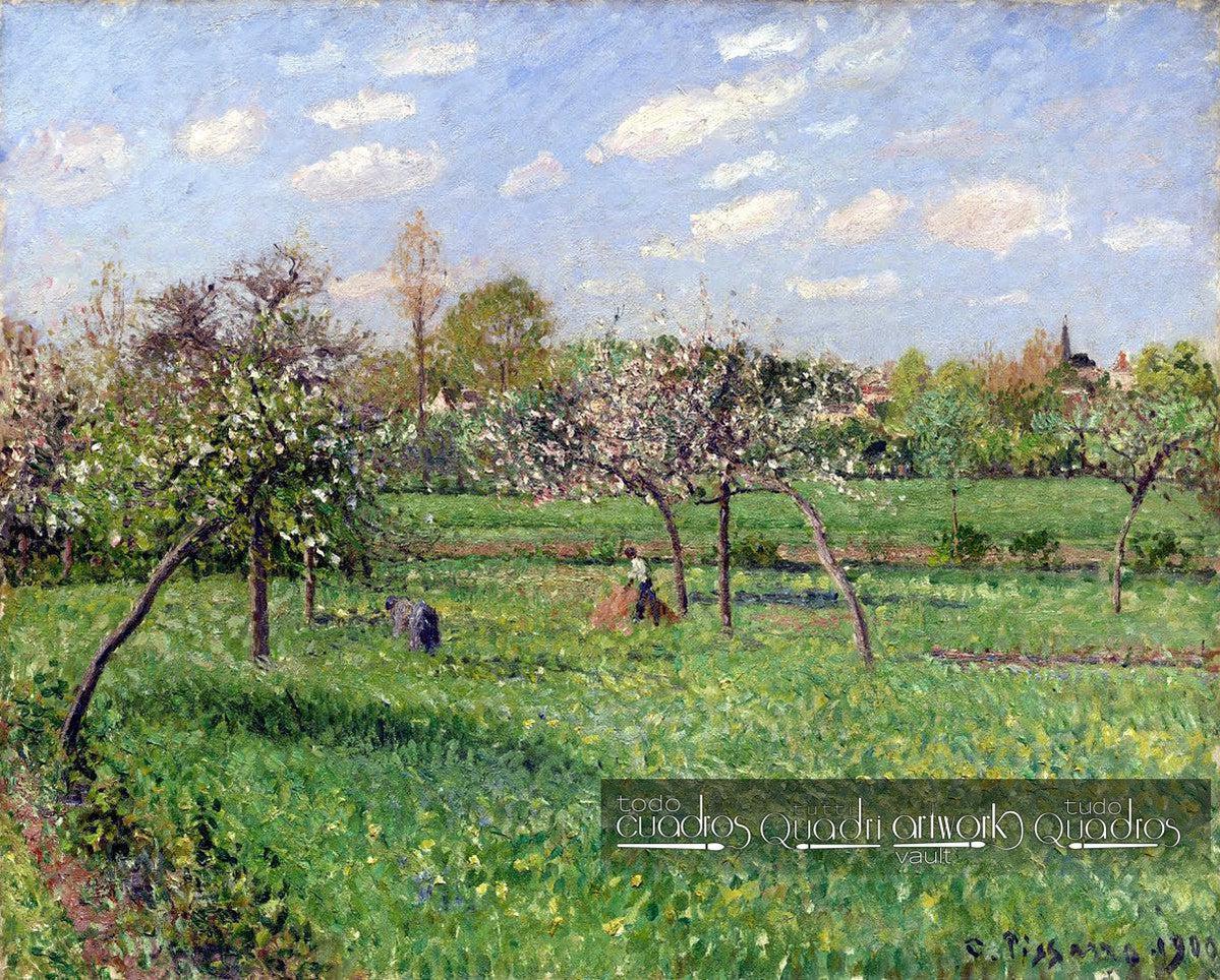 Spring, Morning, Cloudy, Eragny. Pissarro