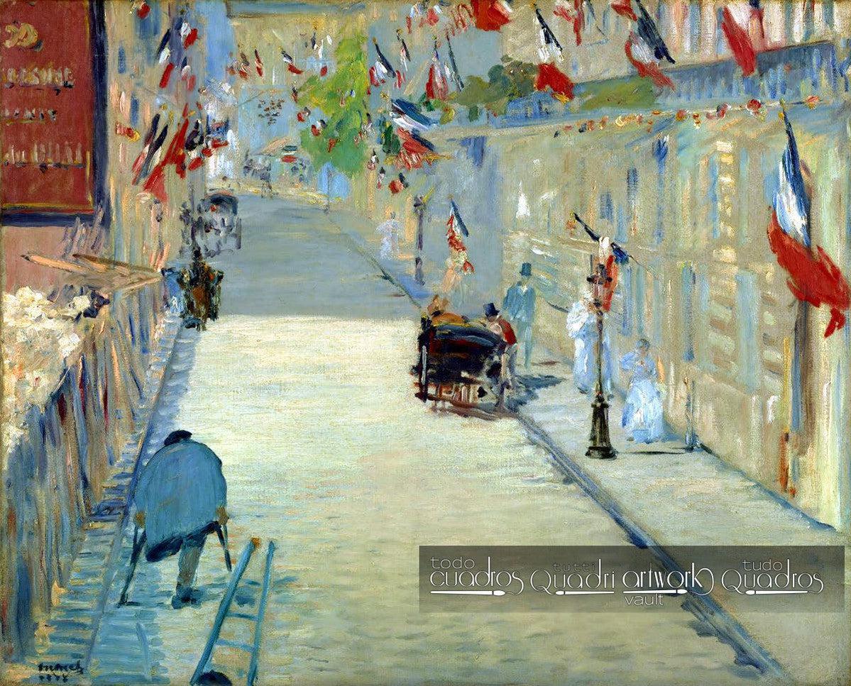 The Rue Mosnier Dressed with Flags, Manet