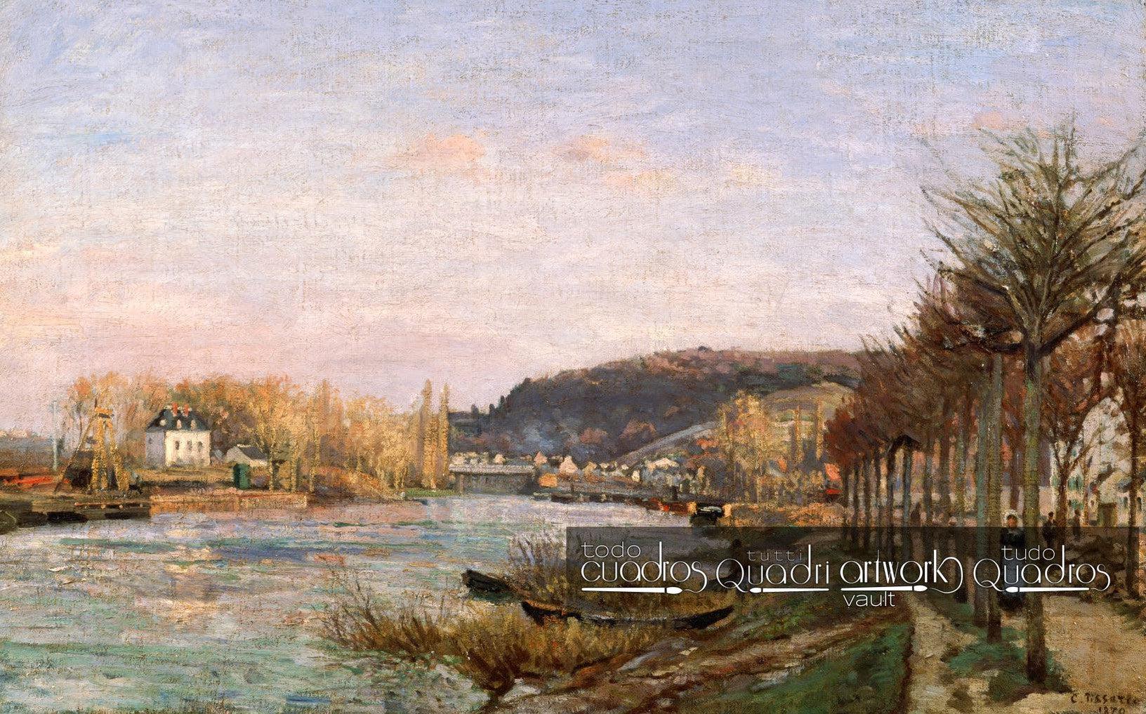 The Seine at Bougival, Pissarro