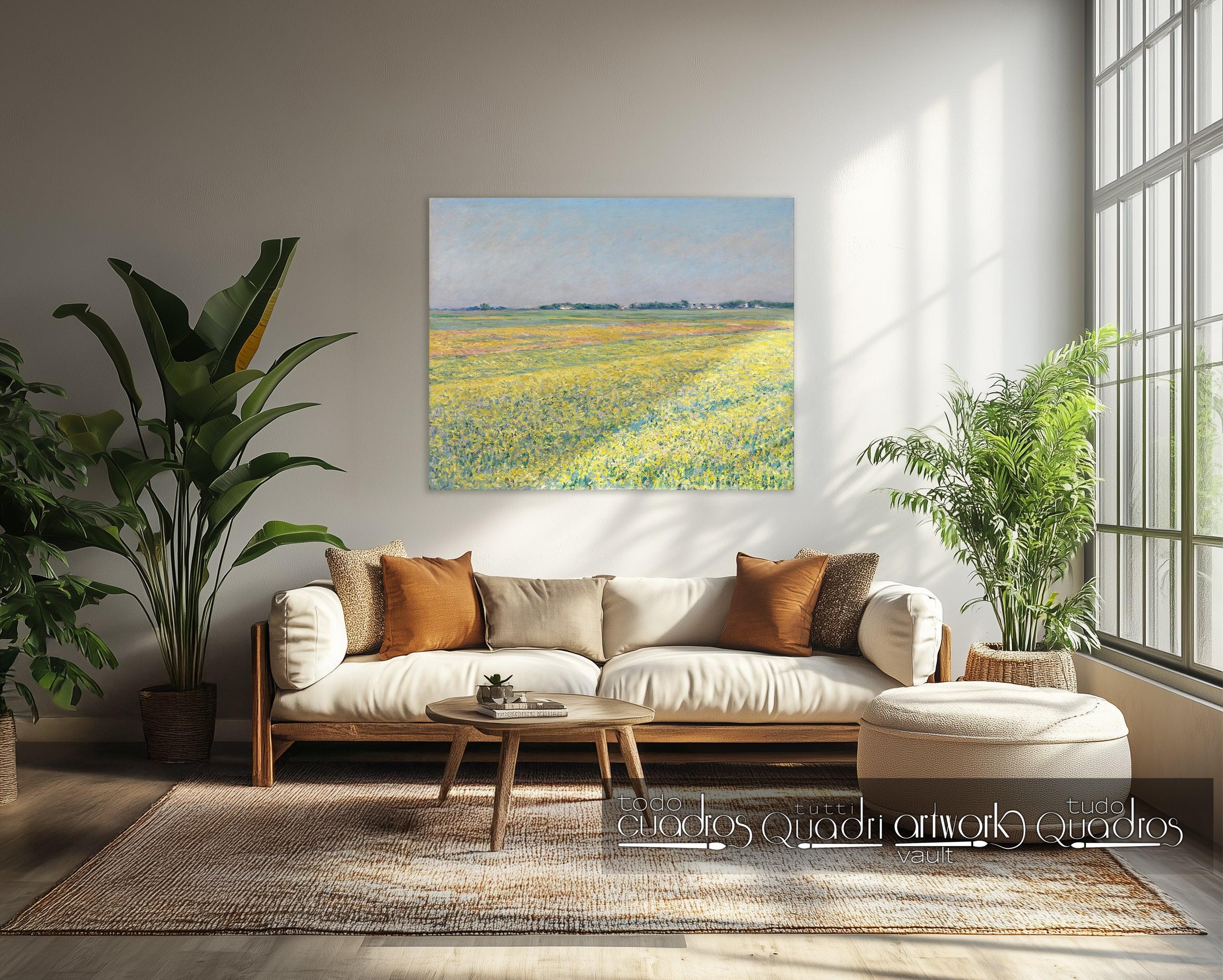 The plain of Gennevilliers, yellow fields, Caillebotte