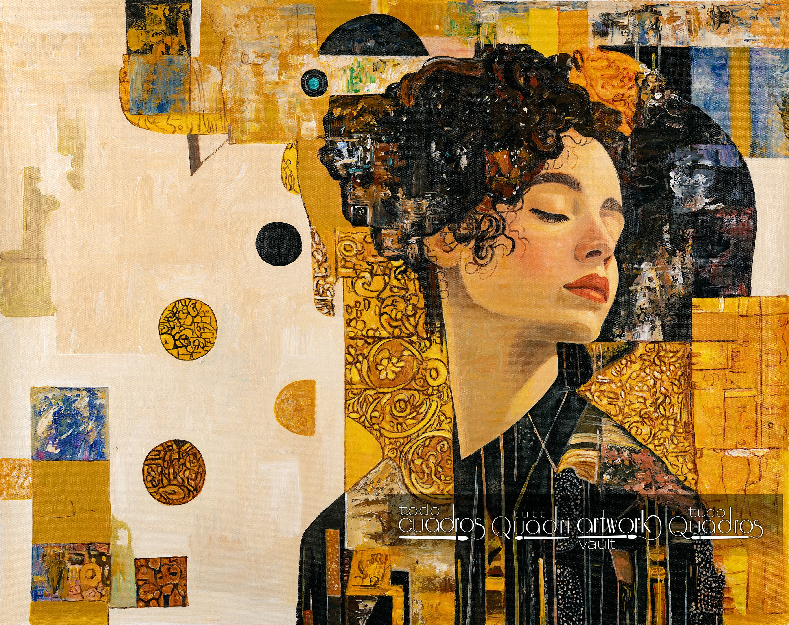Golden portrait, Klimt style