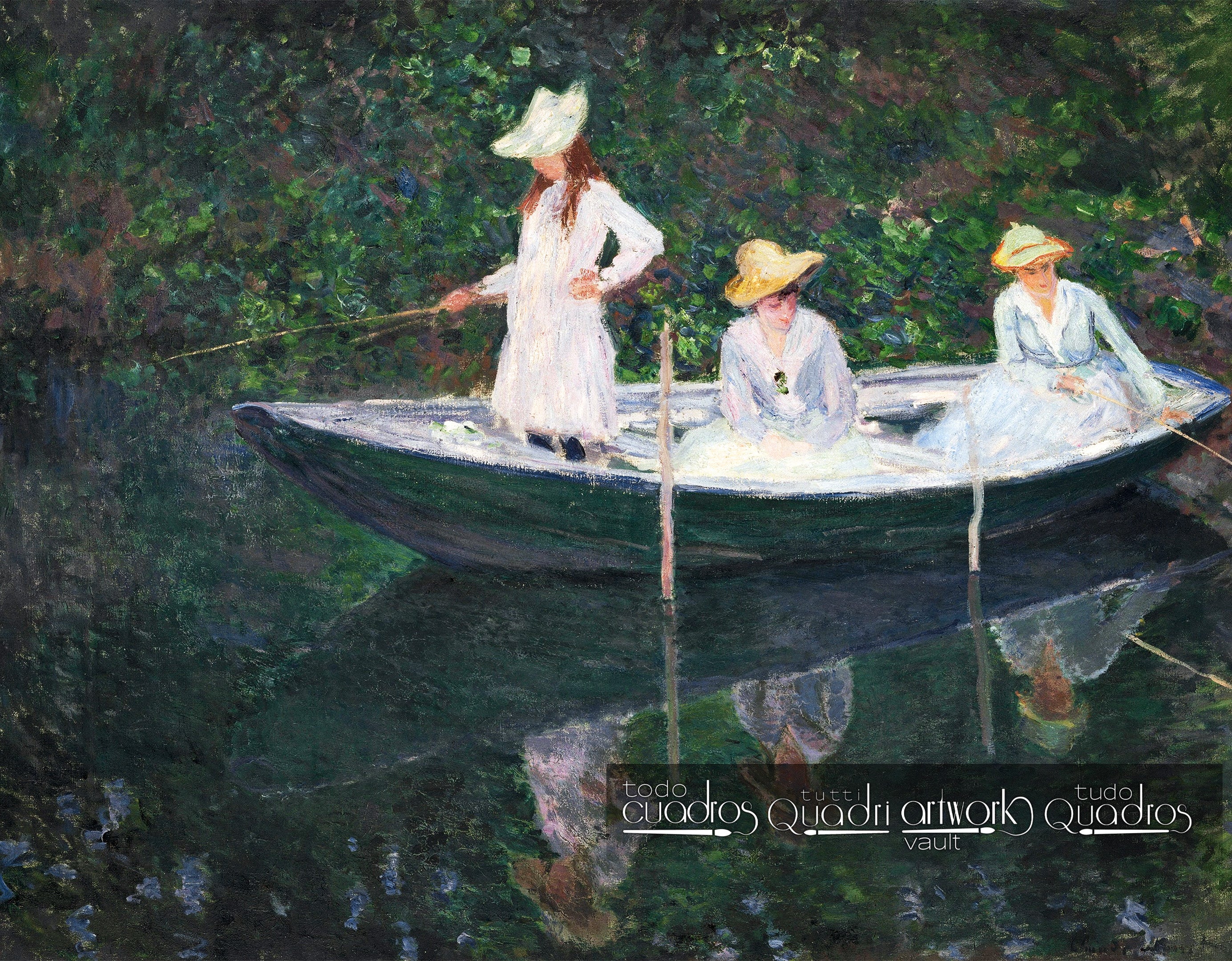 In a Norwegian Boat. The Boat at Giverny, Monet