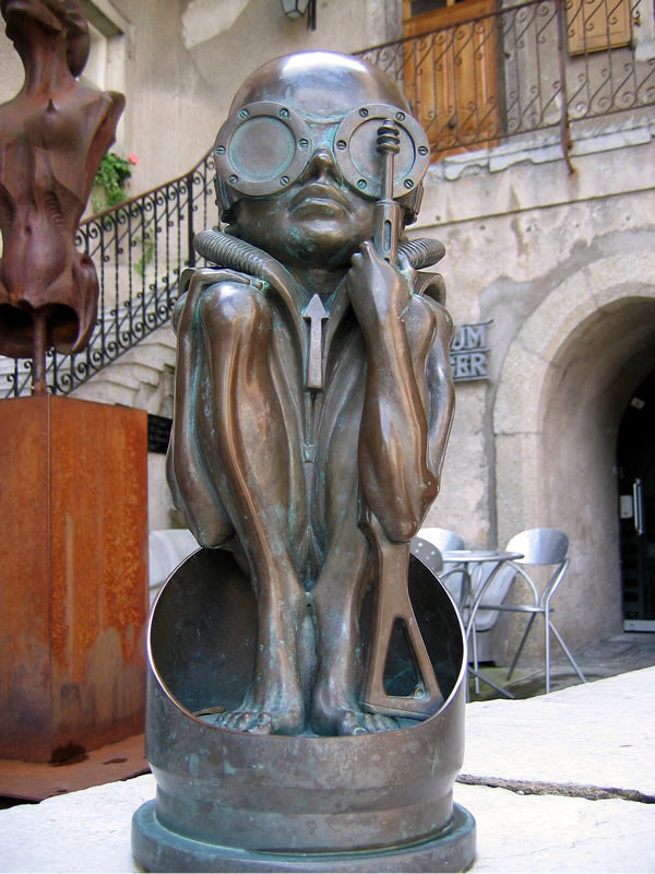Bronze Sculpture at the Gruyères Museum.