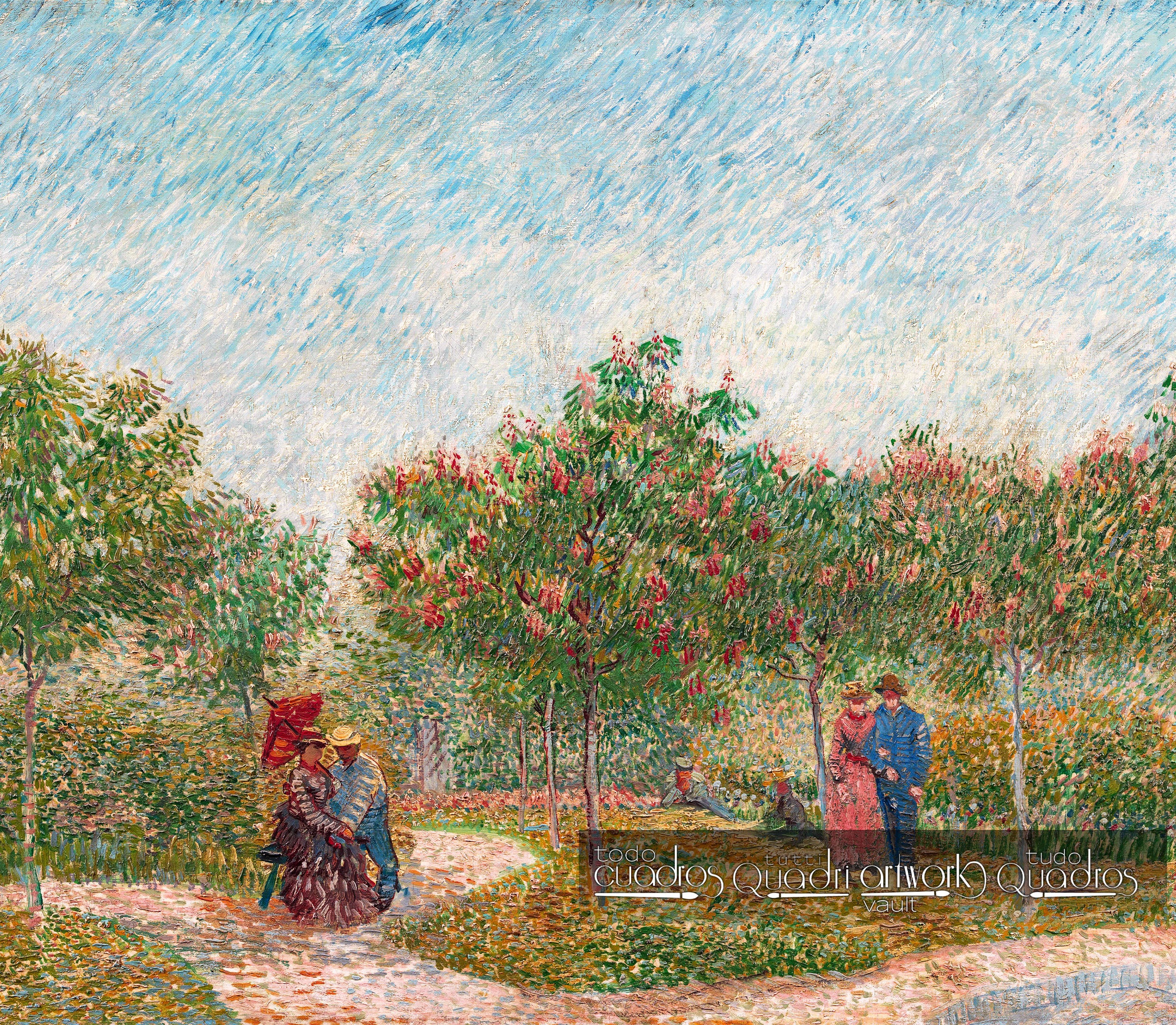Garden with courting couples: square Saint-Pierre, Van Gogh