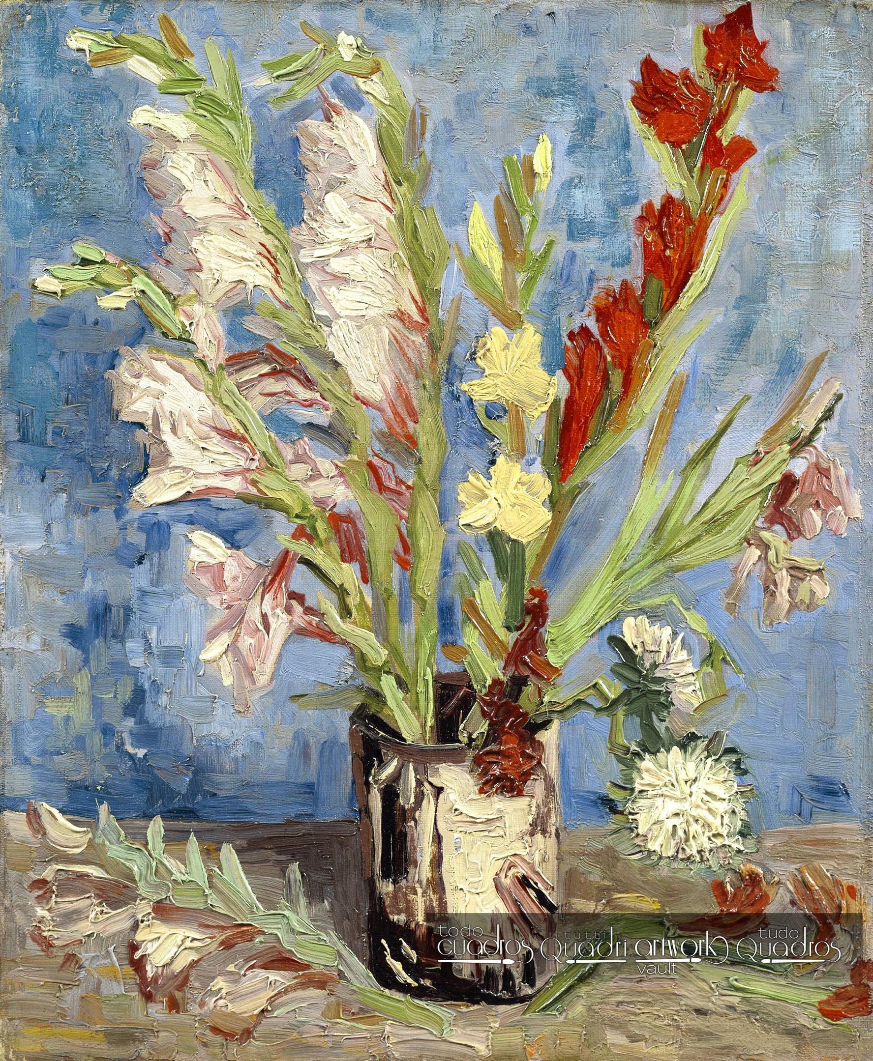 Vase with Gladioli and Chinese Asters, Van Gogh