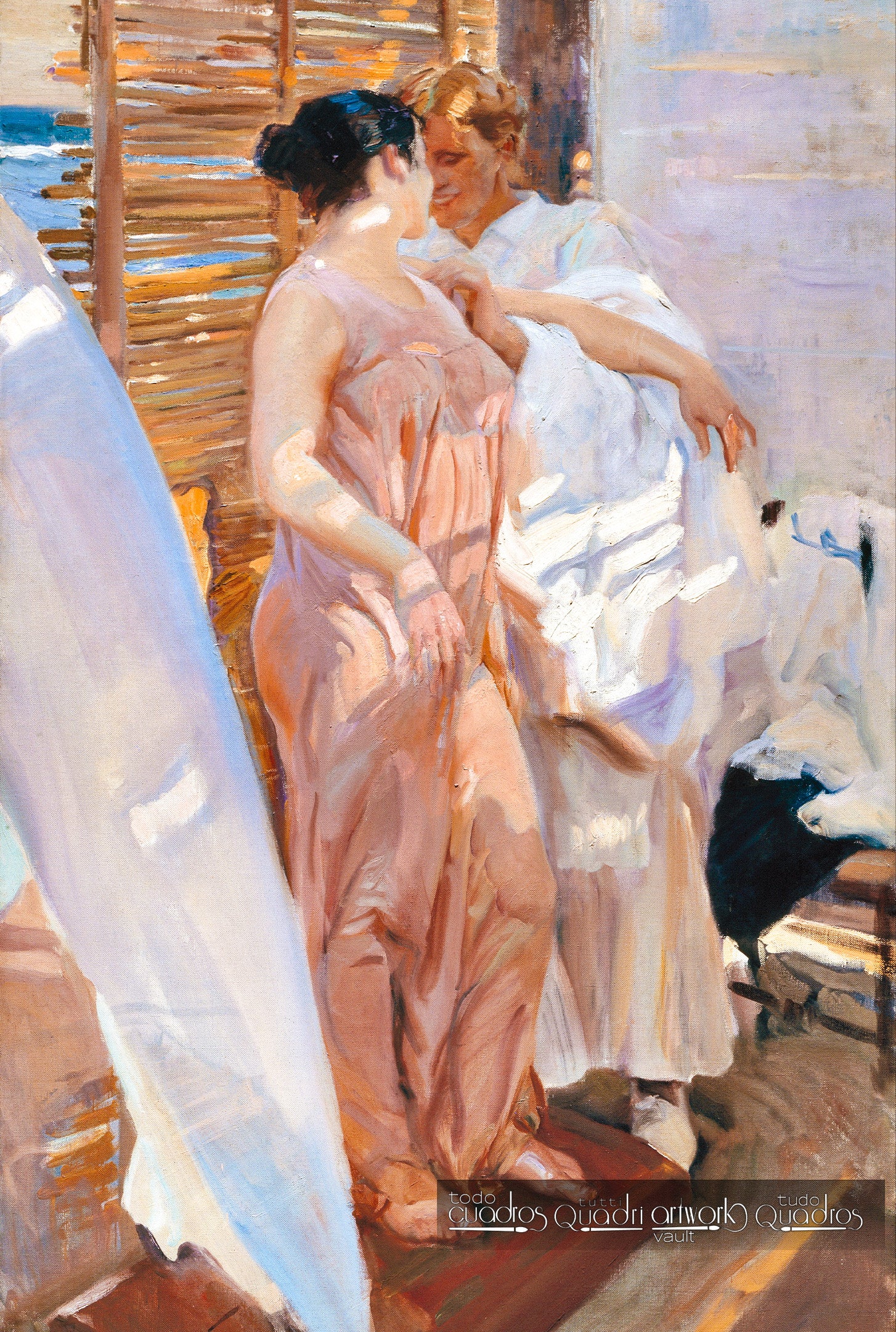 The Pink Robe. After the Bath, Sorolla