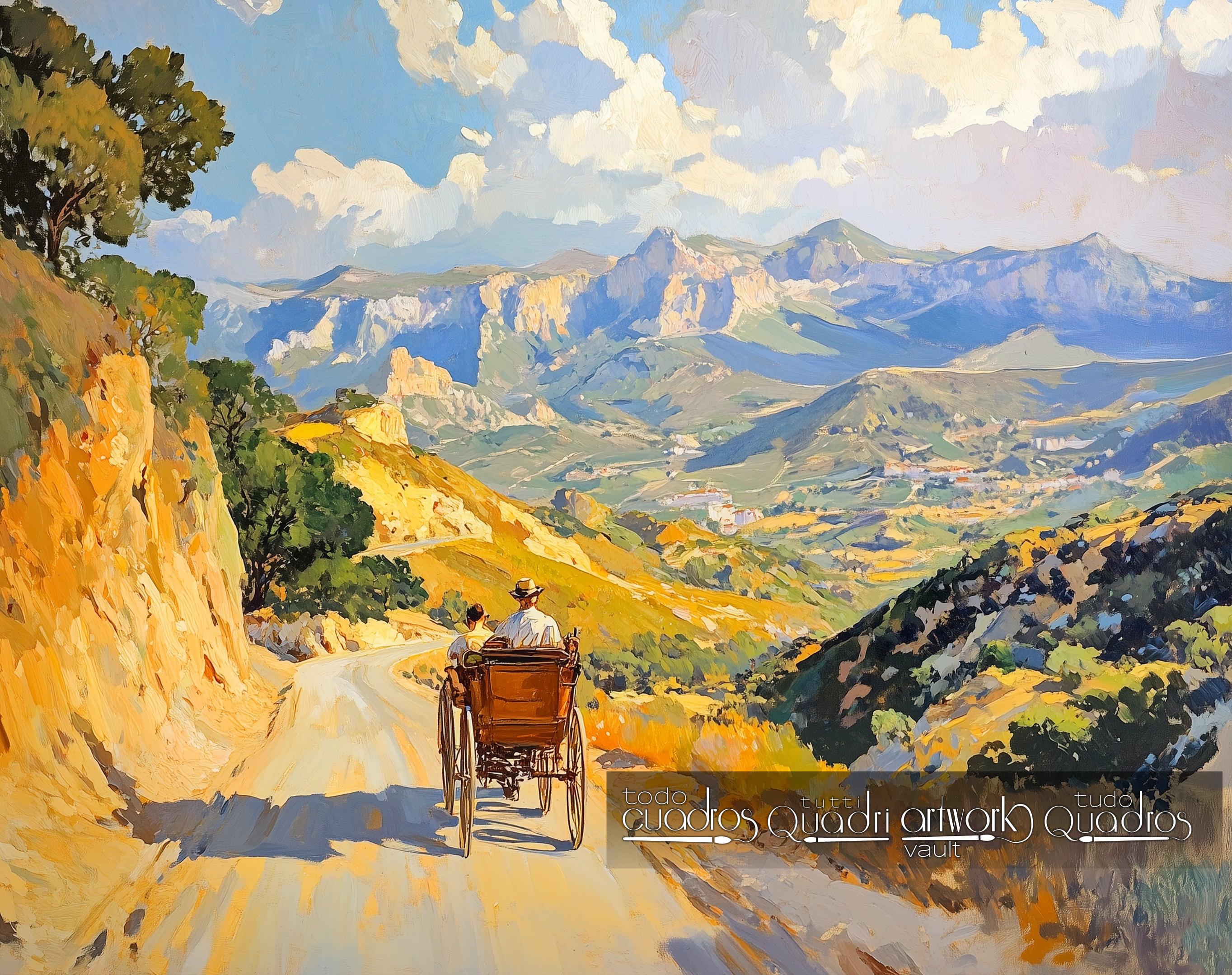 Path through mountains, Sorolla style