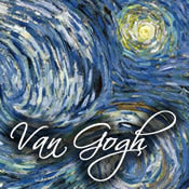 Hand-painted impressionist canvases.
