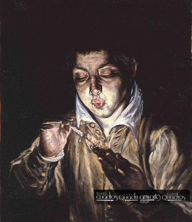 Boy Blowing an Ember, El Greco
