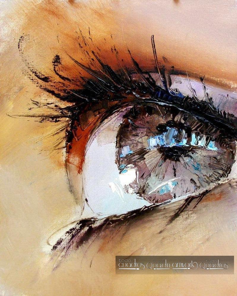 Woman's eye, oil