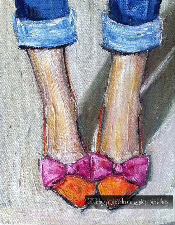 Chic little shoes, oil