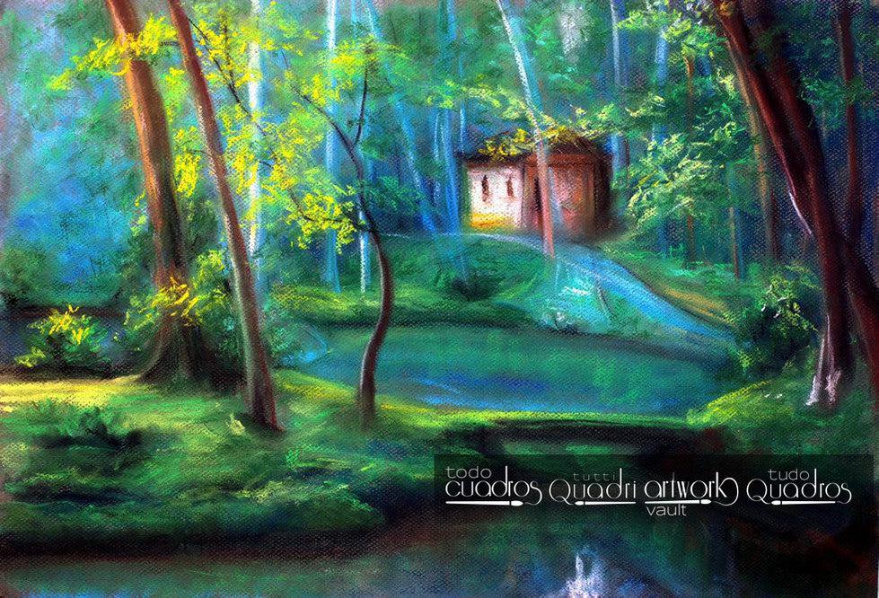 Forest Clearing, Landscape Oil Painting